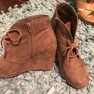 Wedge booties